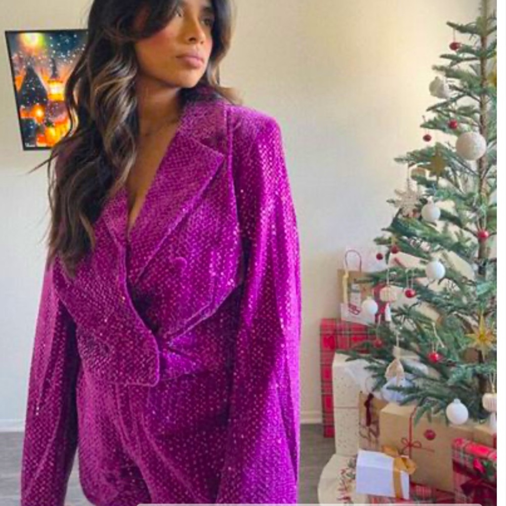 Brand New Sequin Cropped Blazer